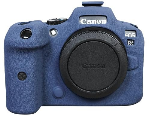 Rieibi Custodia in silicone per Canon EOS R6 R6 Mark II, blu, impermeabile, custodia per fotocamera