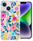 CAROKI Clear Case for iPhone 14, Anti-Yellowing with Floral Pattern, Shockproof Soft Silicon Cover Case