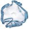 NKlaus Taufe Kerzenmanschette Kommunion aus Tüll Tropfschutz 12x9cm blau Satinband 14425