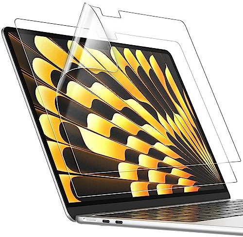 JETech Pellicola Protettiva per MacBook Air 15,3 Pollici (2025/2024/2023, M4/M3/M2), Antiriflesso Opaca, Anti-Impronte, Pacco da 2
