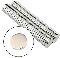 60 Stück Mini Magnete Rund 5x1mm | Stark, Klein, Kleine Neodym Magnets zum Basteln, Magnets | für Whiteboards, Tafeln, Kühlschränke UVM. - Ideal für jeden Haushalt und jedes Büro - Pablika