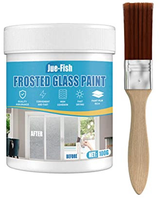 Peinture en aérosol pour verre givré, peinture en aérosol pour vitres de 100 ml, peinture en aérosol pour protéger la vie privée pour portes fenêtres en verre de salle de bains
