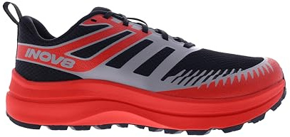 INOV8 Men's Trailfly Max Ultra Running Shoes - Black/Light Grey/Red - 10 Wide