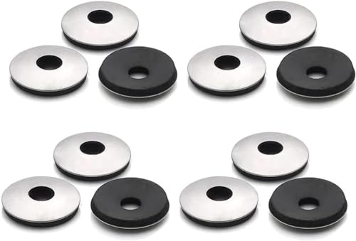 FOMGIIN Rondelles d'étanchéité EPDM en Acier Inoxydable M10 x 25 mm, 10 Pièces Rondelles Metal avec Joint Caoutchouc, Rondelle Neoprene, Rondelle pour Tole Ondulée pour Toiture