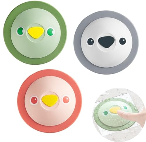 TREABEAR 3Pcs tapon Fregadero Cocina, atrapa pelos Ducha, tapon Lavabo Silicona, Tapa desague Ducha, tapon bañera Silicona, tapon Lavabo Universal, Tapones de Silicona para desagüe de Piso