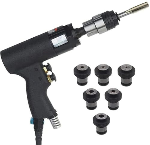 Pneumatische Gewindeschneidmaschine, Handgehaltene Druckluft-Gewindeschneidpistole, Mit 6 Spannfutter, Leerlaufdrehzahl 850 U/min, Luftquellendruck 5–7 MPA, Zum Gewindeschneiden Von Stahl, Eisen