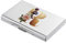 BONSYL® Porte Cartes de Crédit, Portefeuille Fin en Métal avec Blocage RFID, Design Tendance et Motifs Artistiques, pour Homme et Femme. (6 Cartes/Argent/R)