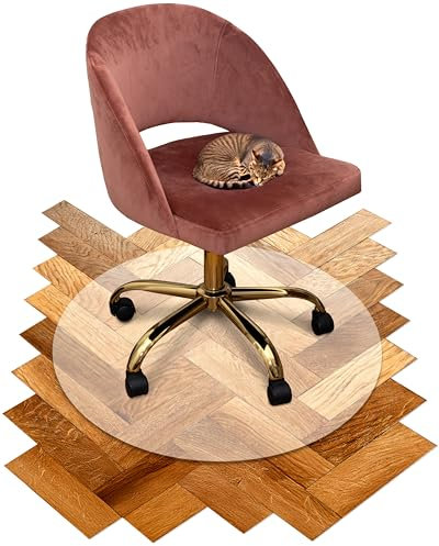 TEXMAXX Bürostuhl Unterlage milchig weiß versch. Größen/Bodenschutzmatte/Schreibtischstuhl Unterlage/Schutzmatte/Fußbodenschutz - Rund 90 cm