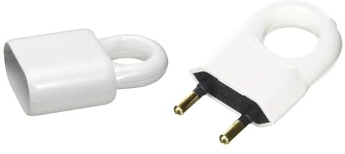 LEGRAND - Prolongateur plastique 2P 6A avec anneau d'extraction - blanc avec Fiche plastique 2P 6A avec anneau d'extraction - blanc