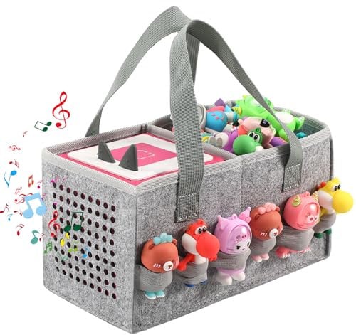 Seracle Tasche für Toniebox 2 Tonie, Organizer Tragetasche für Toniebox Starter Set und Tonies Figur, Kopfhörer, Ladestation und Sonstiges Zubehör (Grau)