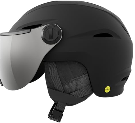 Giro Vue MIPS - XL Skihelm mit klappbarem Visier, UV-Schutz, breitem Sichtfeld, verstellbarem Fit System, In-Mold-Konstruktion, MIPS für zusätzlichen Schutz, Matte Black, Größe: S