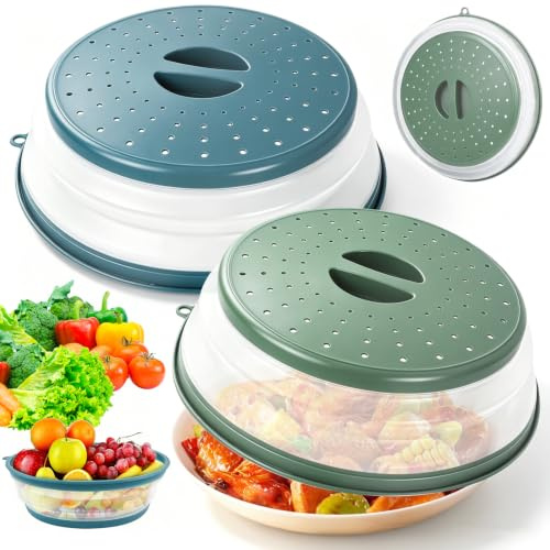 Nuyoah Cloche Micro Ondes Couvercle Micro-Onde Retractable 2pcs 26.5cm
