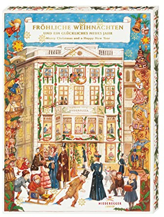 Niederegger | Adventskalender »Café Niederegger« | 1x 525g | Gefüllt mit klassischen & weihnachtlichen Spezialitäten | 31 Türchen | Adventsgenuss auch nach Weihnachten