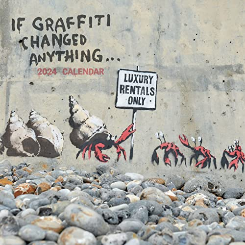 Banksy – If Graffiti changed Anything 2024 – 12-Monatskalender: Original Carousel-Kalender [Mehrsprachig] [Kalender] (Wall-Kalender)