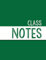Green Class Notebook: 100 numbered pages, college-ruled, fillable table of contents for quick note retrieval, colors for each subject (Class Notes, vibrant colors)