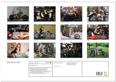 Best Biker Girls (Wandkalender 2026 DIN A2 quer), CALVENDO Monatskalender: Mythen, Mädchen und Motorräder (CALVENDO Erotik)