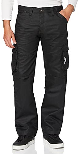 Enzo Ez08 Noir Jean Coupe Ample, 30 W/32 L Homme