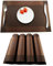 Platzsets (4er Set),KOKAKO Rutschfest Abwaschbar Tischsets,PVC Abgrifffeste Hitzebeständig Platzdeckchen,Schmutzabweisend und Waschbare,Platz-Matten für küche Speisetisch,Kaffe+Brown