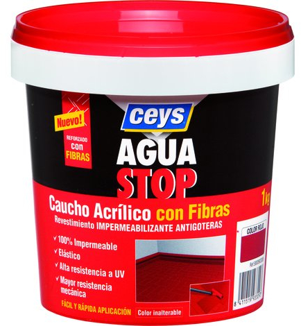 AGUASTOP CAUCHO FIBRAS NEGRO 1KG