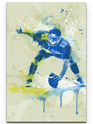 Paul Sinus Art American Football II 90x60cm auf Leinwand gespannt fertig zum aufhängen