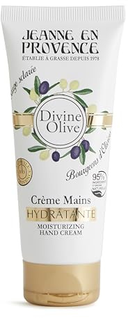 JEANNE EN PROVENCE – Handcreme – Divine Olive – Nährt, parfümiert und macht weich – Für trockene Haut – 95% natürliche Inhaltsstoffe – Hergestellt in Grasse – 75 ml