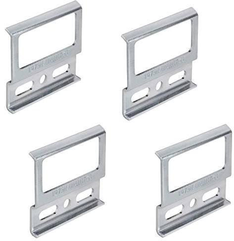 Gedotec Wandhalter Hängeschrank Schrankaufhänger Aufhängeschiene mit Aushängesicherung | Tragerplatten-zum Schrauben | Metall verzinkt | Tragkraft 120 kg | 4 Stück - Aufhänger für Hänge-Schränke