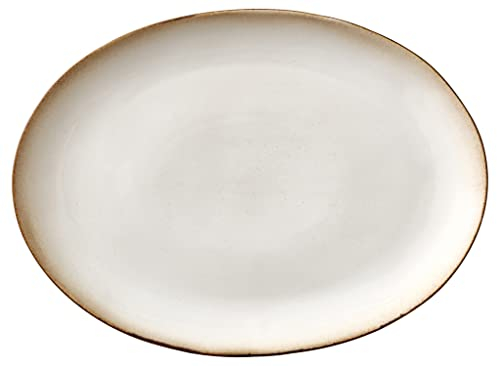 BITZ Dish oval 45x34 cm Grey/Cream