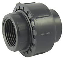 Union 3 pièces mixte PVC-U PN16 : À coller et à visser - Ø A: 75mm | Ø B: 2''1/2