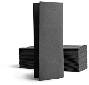 Alvotex CHIC Airlaid 50 Servietten, 1/8 Falten Stoffähnlich, hochwertige Einwegserviette, 32x40 cm, Schwarz