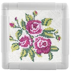 Fafeicy Stickrahmen Kunststoffkreuzstichrahmen Quadratisch Weiß Polypropylen (PP) 20.3 * 20.3cm