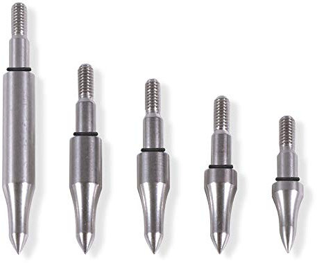 SHARROW 12 Stück Bogenschießen Pfeilspitzen Projektilspitzen Edelstahl Ziel Pfeil Tipps 75/100/125/150/200/250/300 Grain Jagdspitzen Broadheads für Pfeil und Bogen (Silber, 125 Grains)