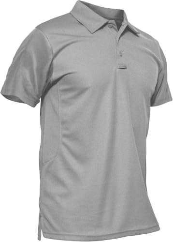 KEFITEVD Mens Summer Golf Shirts Quick Dry Lightweight Polo Short Sleeve