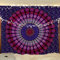 Popular Handicrafts Wandteppich, Hippie, Bohemian, Hippie, psychedelisch, indischer Pfau, Meditation, Design, indische Wandteppiche, Tagesdecke, 140 x 150 cm, Violett