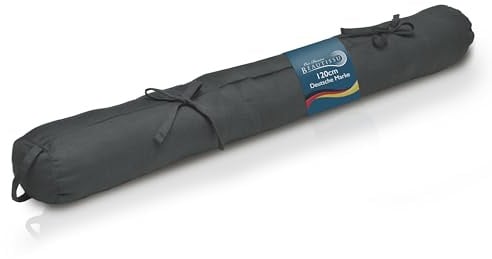 Beautissu Zugluftstopper 120cm Türluftstopper mit Tragegriff | 120x10cm in Anthrazit Haustür Kältestopper Durchzugstopper Türwindfänger Türdichtung Türen Fenster Türrolle Viento
