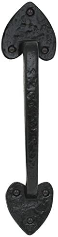 Ironmongery Solutions® Ornate Fancy Face Fix Door Pull Handle Black Antique Cast Iron 200mm Dimension