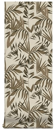 Superfresco Easy Papier peint intissé Végétal Japon 1005 x 52cm Taupe | Revêtement Mural, Tapisserie | Ambiance Facile à poser et à enlever