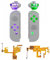 eXtremeRate 7 Colores 9 Modos DFS LED Botones Kit para Nintendo Switch, Teclas de Joycon, ABXY Gatillos Dirección Botones para Nintendo Switch & OLED - No Incluye Joycon (Transparente)