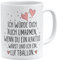 OM3® Ich würde Dich auch umarmen wenn du ein Kaktus wärst und ich ein Luftballon Tasse | Keramik Becher | 11oz 325ml | Beidseitig Bedruckt | Weiss