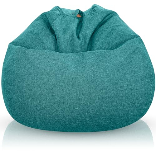 Aiire Relaxo Sitzsack Gaming mit Füllung - Bean Bag Chair für Erwachsene, Jungen und Kinder - Bodenkissen Grob, Chill Sessel für Kuschelecke – Sitzsäcke Grün