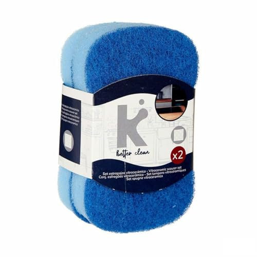 BigBuy Home Set de estropajos, Multicolor, Estándar