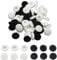 IUDWCG - 100 Pcs Cuscino auricolare in schiuma, spugna di ricambio della copertura delle cuffie in-ear per cuffie, MP3 MP4 iPod cuffie, texture morbida (bianco e nero)