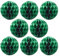 Ruidee 8 Stück Papier Wabenbälle 20cm Honeycomb Balls Pompons aus Seidenpapier Wabenpapier Papierkugeln Hängende Dekoration für Party Hochzeit Geburtstag (8in/Green)