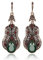 YAHOYA Bohemia Drop Ohrringe Für Frauen Antik Gold Farbe Punk Grün Harz Großer Ohrring Vintage Schmuck Kristall Geschenk