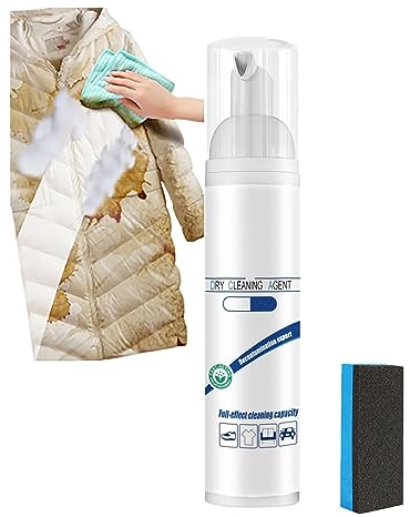 Trockenschaumreiniger, Trockenschaumreiniger für Kleidung, Trockenschaumreiniger Fleckenentferner, aktives Enzym Kleidung Fleckenentferner, hartnäckige Flecken Reiniger-entfernen Sie alle Arten von