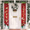 Koliphy Décoration de Noël, Banderole Porte pour Intérieur et Extérieur, Décorations de Fête, Tissu Épais 180 x 30 cm