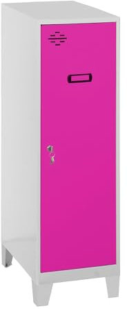 SimonRack Spind, Metall, Grau/Rosa, 1015 x 400 x 500