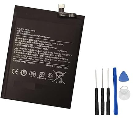 Howtopfor Replacement BN46 Battery Replace for Redmi Note 8 Note 8T Redmi 7 with Free Tools 3.85V,3900mAh