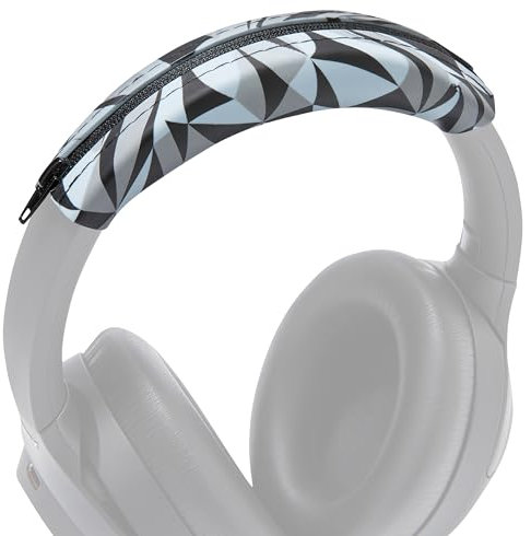 WC BandZ XM3 / XM4 – Silikon-Kopfbandabdeckung für Sony WH1000XM3 und WH1000XM4 Kopfhörer von Wicked Cushions | Verbesserter Komfort, Stil und Schweißschutz | Exklusiv für Sony XM3 / XM4 | Geo Grey
