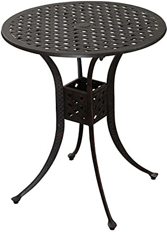 Inko Bartisch Rocco Alu-Guss Ø 90 cm Gartentisch Tisch 2 Farben zur Wahl Bronze