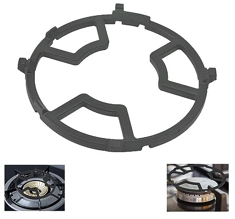 YAANBUNB Cast Iron Wok Support Ring Universal Stove Rack Pan Support Trivet Non-Slip Cooktop Range Rack Milk Pot Stand for Kitchen Gas Hob Cooking Pot, Black